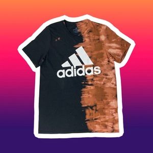 Adidas Tie Dye Bleach Dye Crew Neck T Shirt Medium